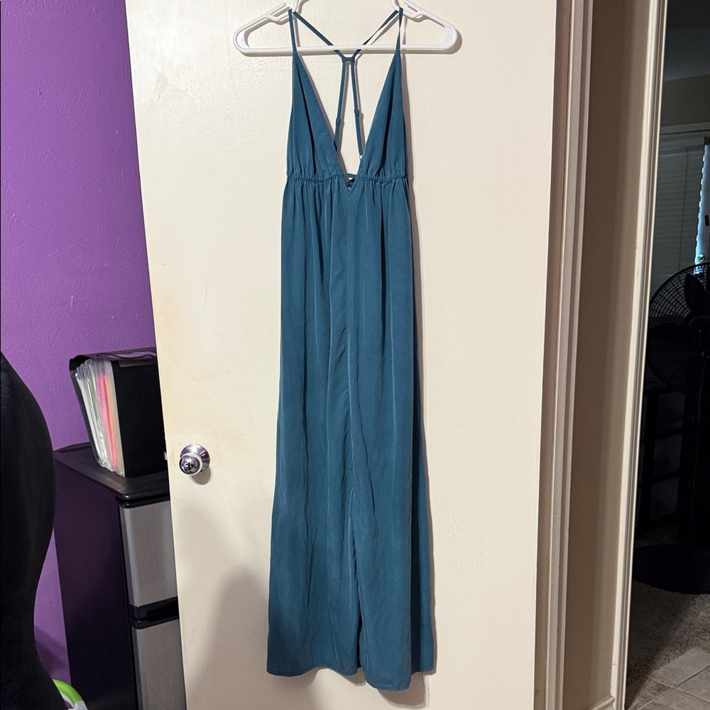 Silence + Noise Teal Maxi Dress